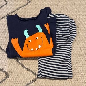Carter’s Toddler Boy Size 3T Navy Blue Monster Pajamas